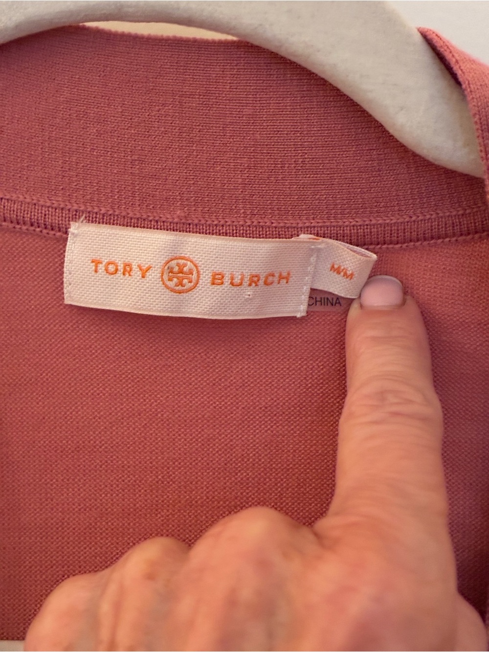 Tory Burch 100% Merino Wool V Neck Logo Button Cardigan M - Picture 4 of 11